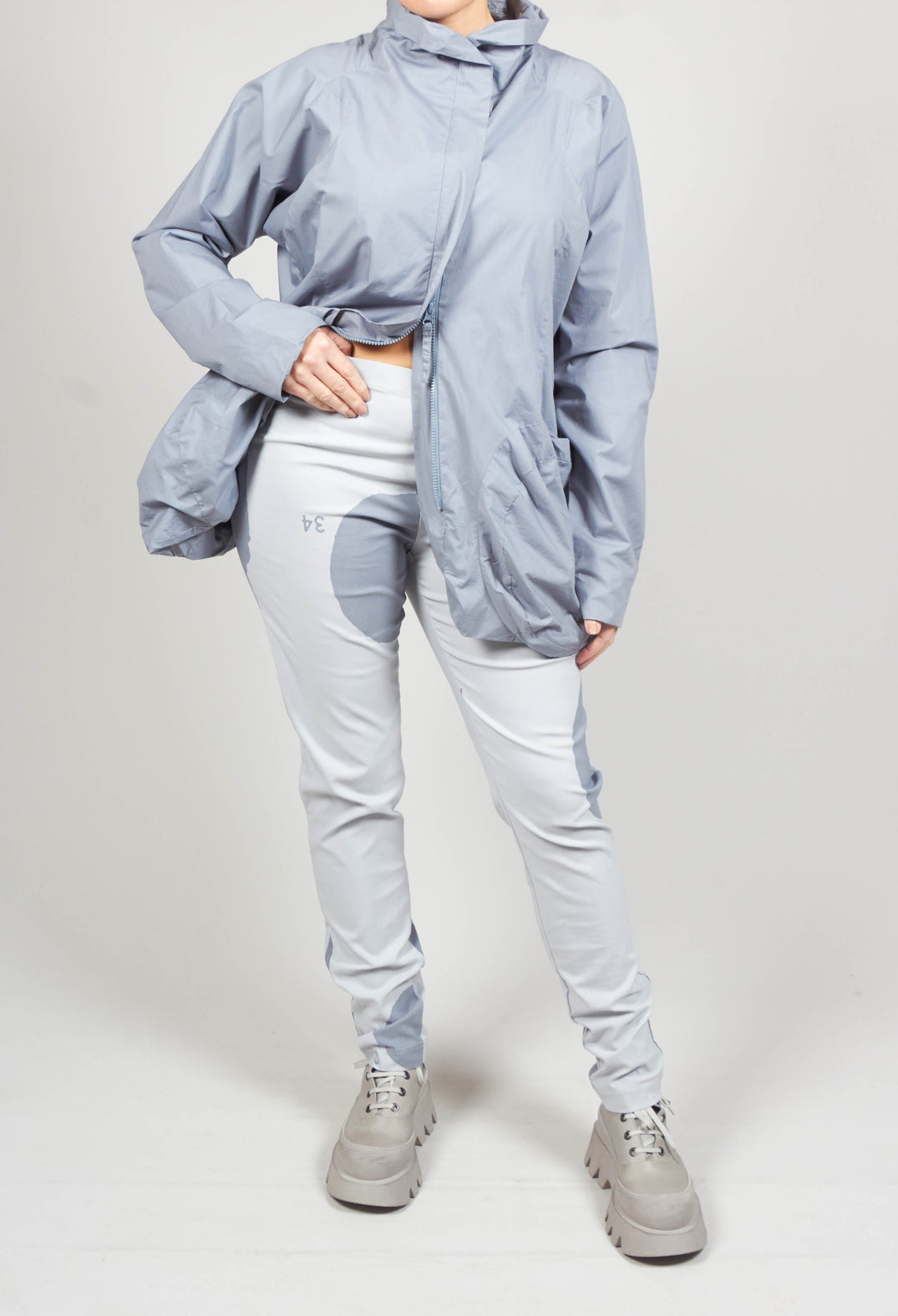 Skinny Fit Trousers in Water Print