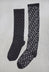 Spotty Socks in Black and White Pack of 2