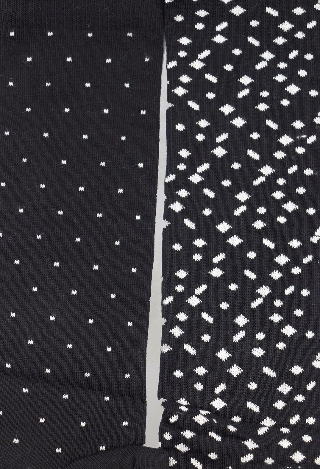 Spotty Socks in Black and White Pack of 2