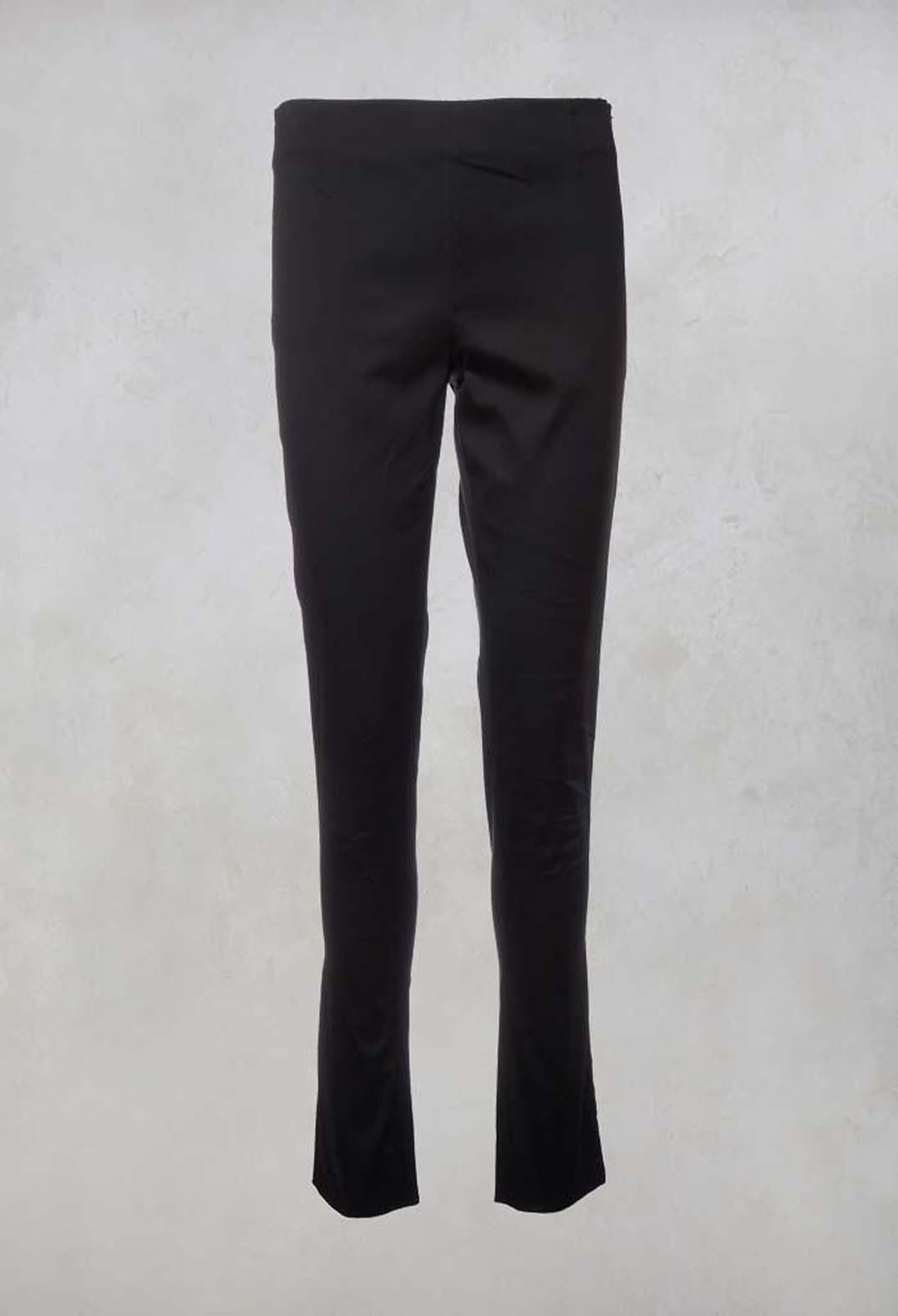 Straight Leg Trousers in Black