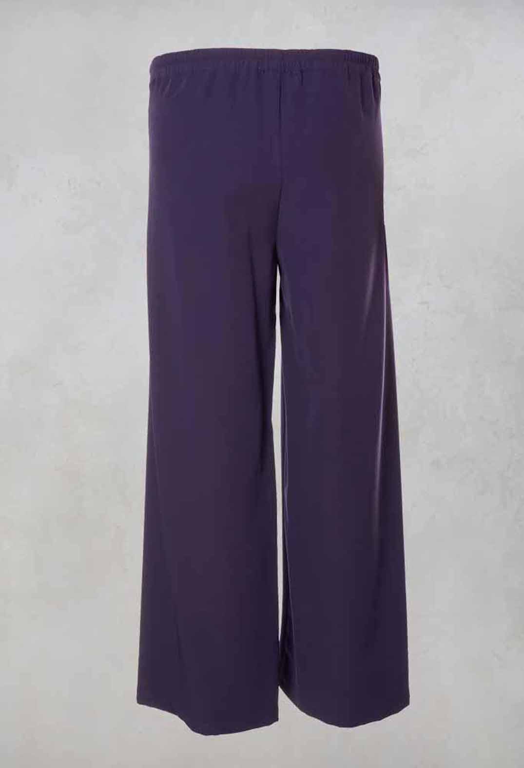Straight Leg Wide Trousers in Amethyst