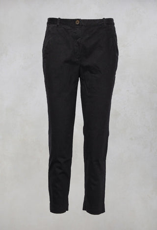Straight Leg Trousers in Black