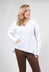 V-Neck Tailored Top in Bianco