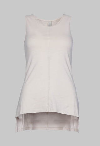 Vest Top with High Low Hem in Sand