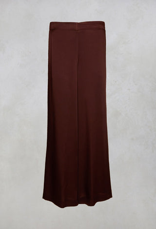 Wide Leg Trousers in Chocolate