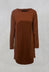 Open Front Knit with Long Sleeves in Burnt Orange