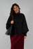 Shirt with Flared Puff Sleeves in Black