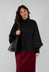 Shirt with Flared Puff Sleeves in Black