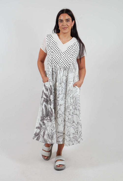 Black Forest Vervain Dress in Natural/Charcoal