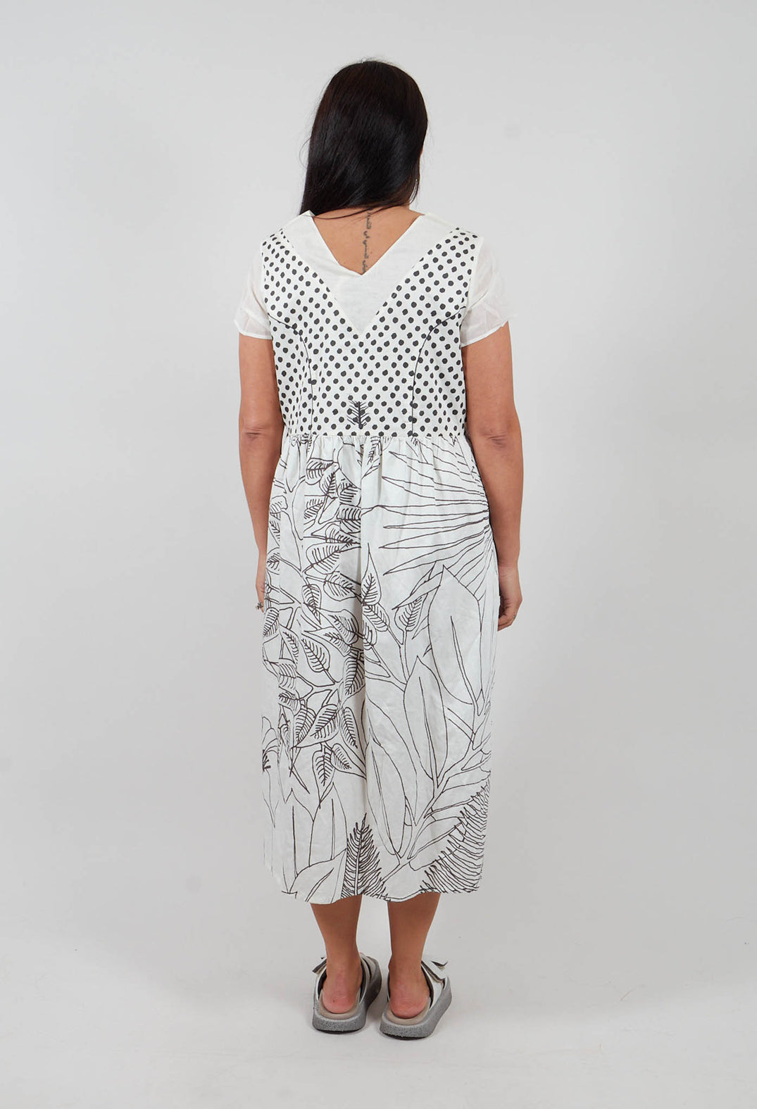 Black Forest Vervain Dress in Natural/Charcoal