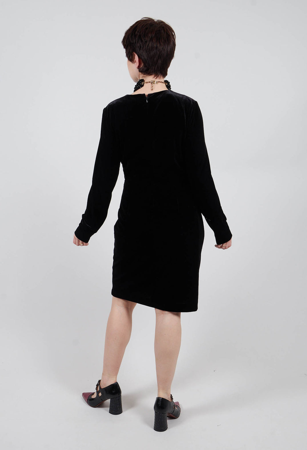 Balneaire Velvet Dress in Noir
