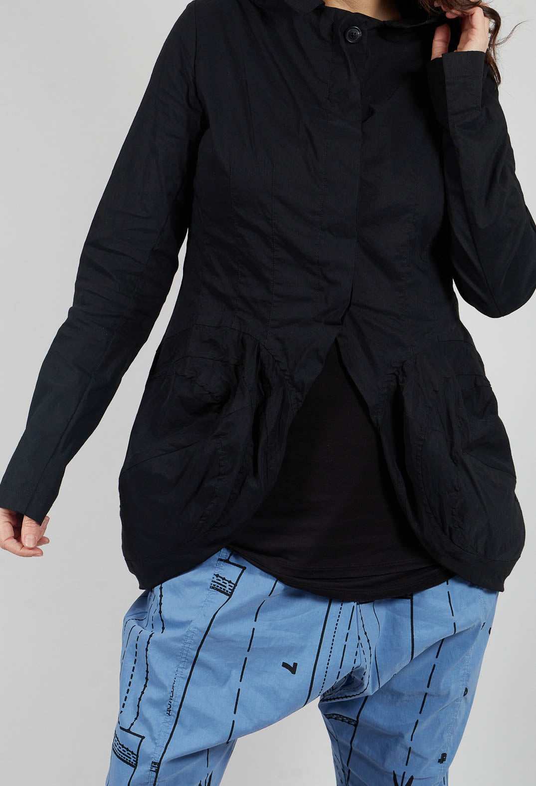Feature Pocket Jacket in Black