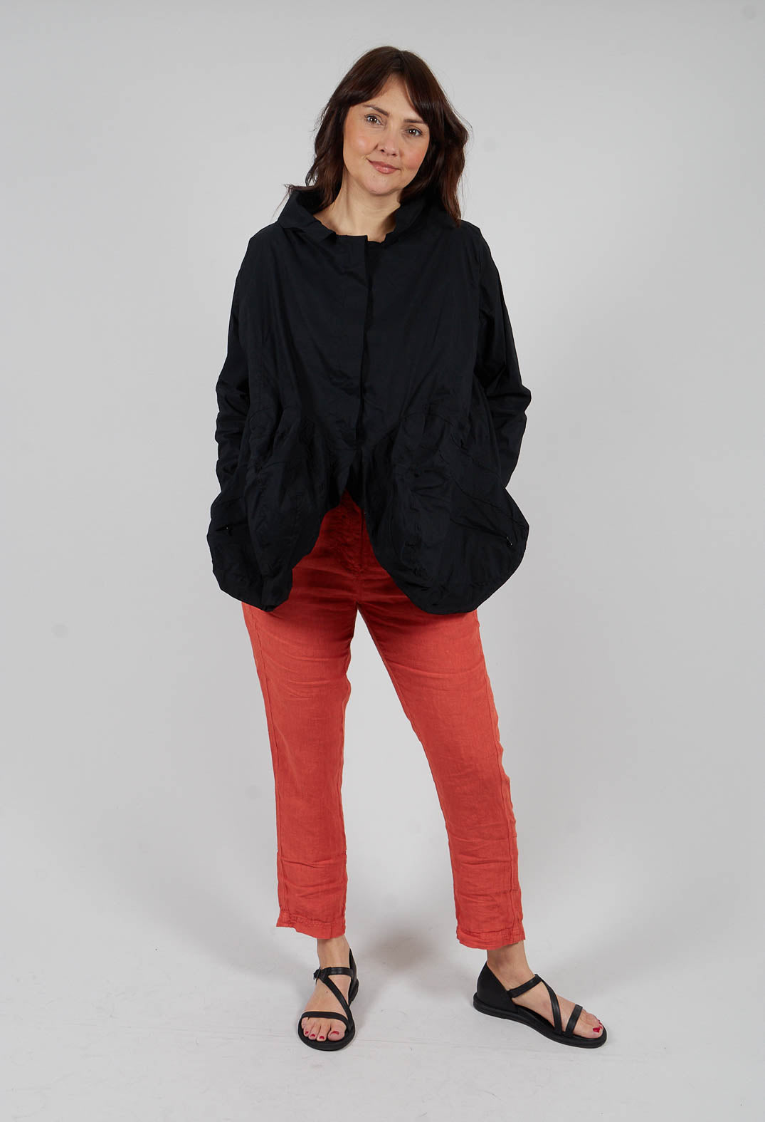 Peplum Hem Jacket in Black
