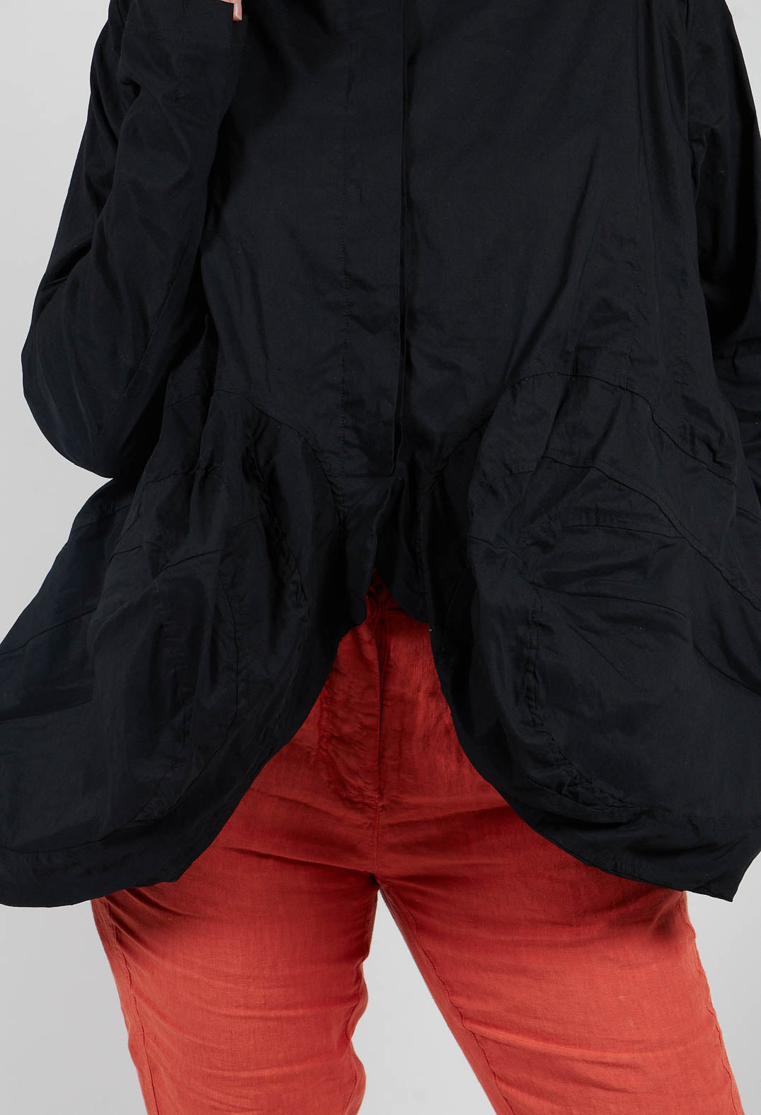 Peplum Hem Jacket in Black
