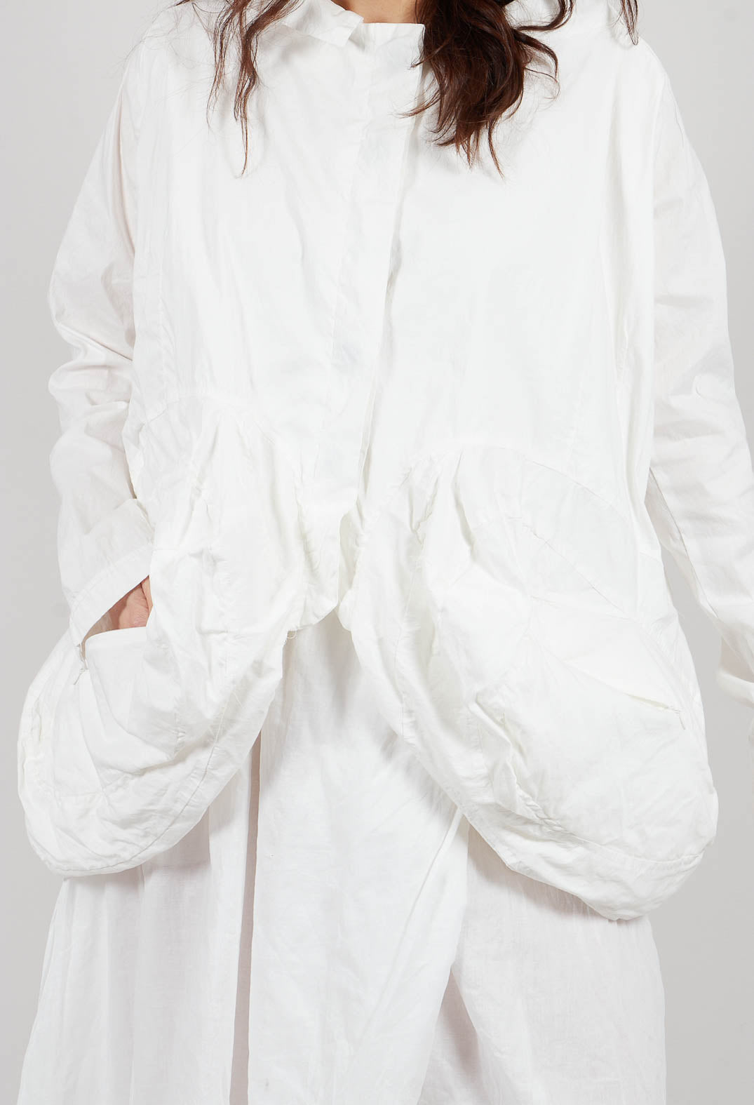 Peplum Hem Jacket in Starwhite