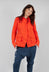 Layered Lettuce-Edge Detail Jacket in Mandarine