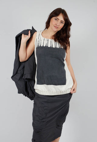 Sleeveless Vest Top in Asteroid Paint