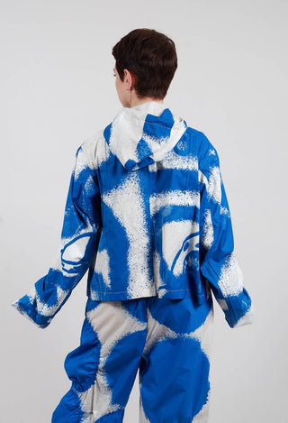 Cropped Hooded Jacket in Electric Print - 1001102