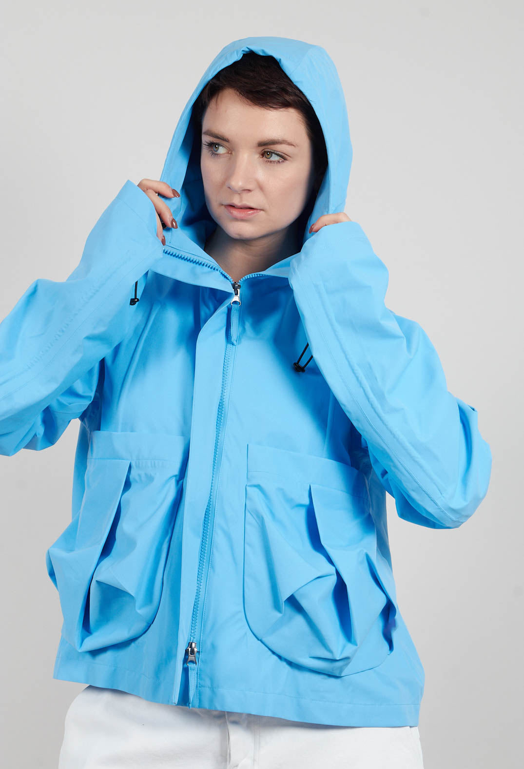 Hooded Jacket in Ice - 1001112