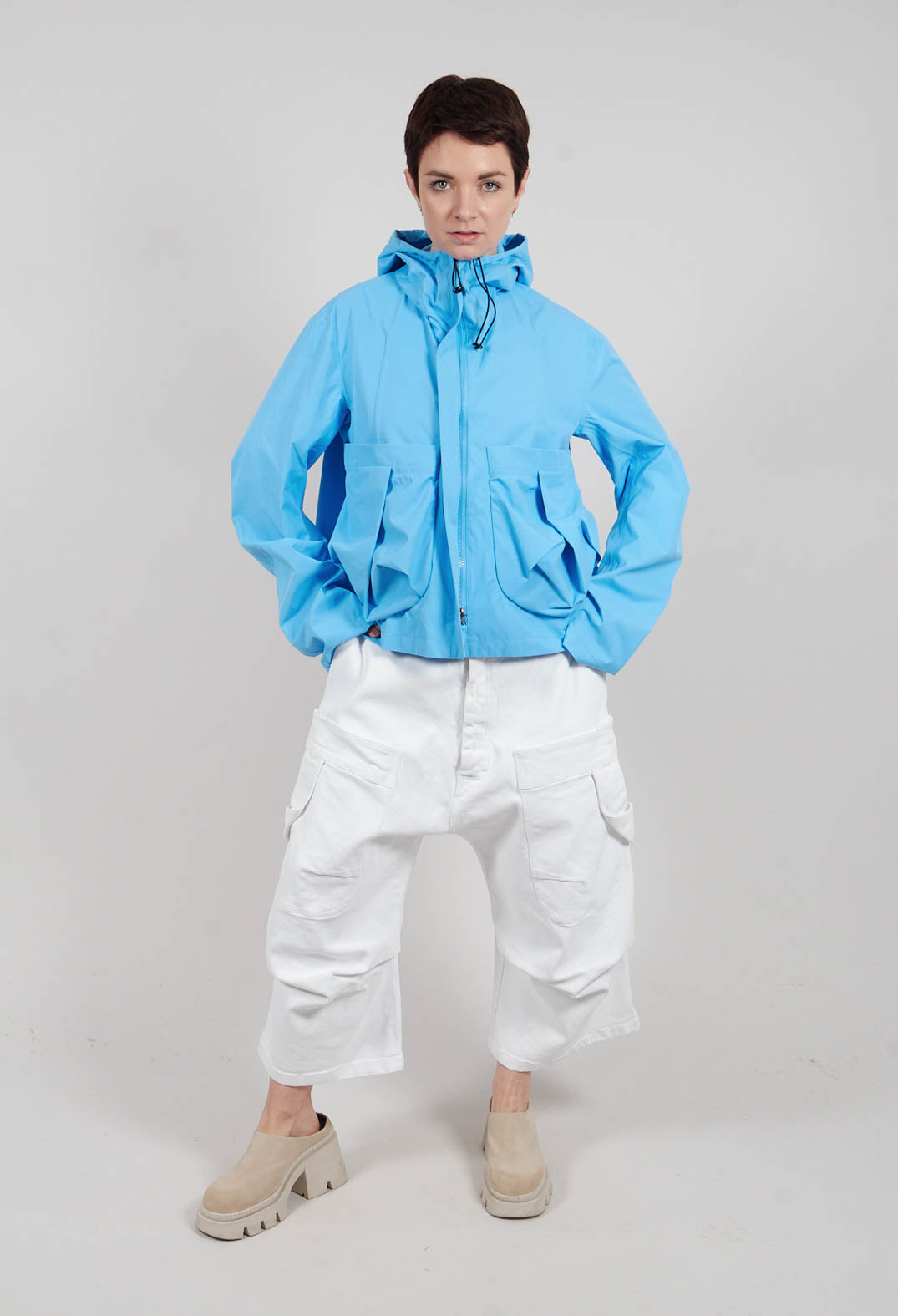 Hooded Jacket in Ice - 1001112