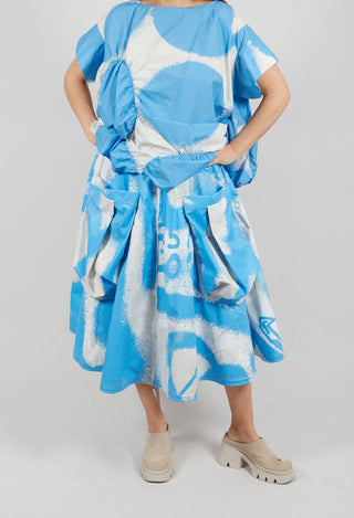 Large Pocket Midi Skirt in Ice Print - 1000303