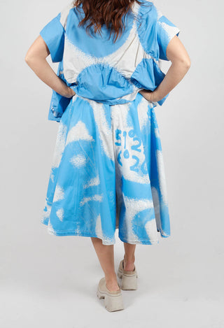 Large Pocket Midi Skirt in Ice Print - 1000303