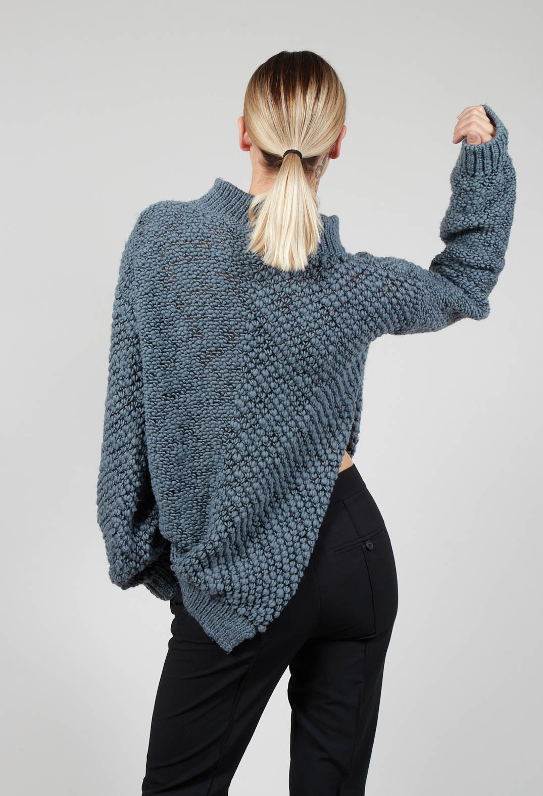 Tricot Cimabue Relaxed Fit High Neck Jumper in Seruleo