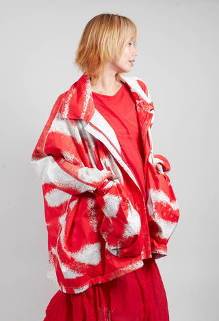 Slouch Fit Jacket in Ketchup Print - 1001104