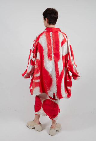 Slouch Fit Jacket in Ketchup Print - 1001104