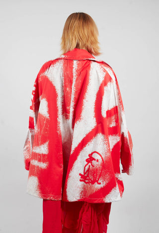 Slouch Fit Jacket in Ketchup Print - 1001104