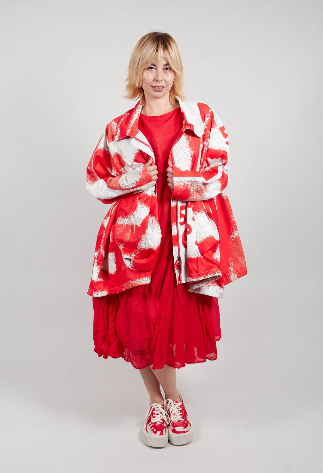 Slouch Fit Jacket in Ketchup Print - 1001104