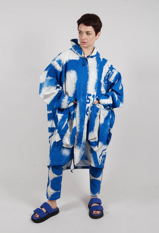 Lightweight Hooded Coat in Electric Print - 1001205