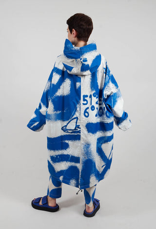 Lightweight Hooded Coat in Electric Print - 1001205