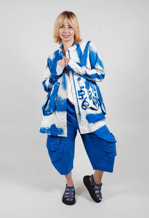 Zip Up Jacket in Electric Print - 1001106