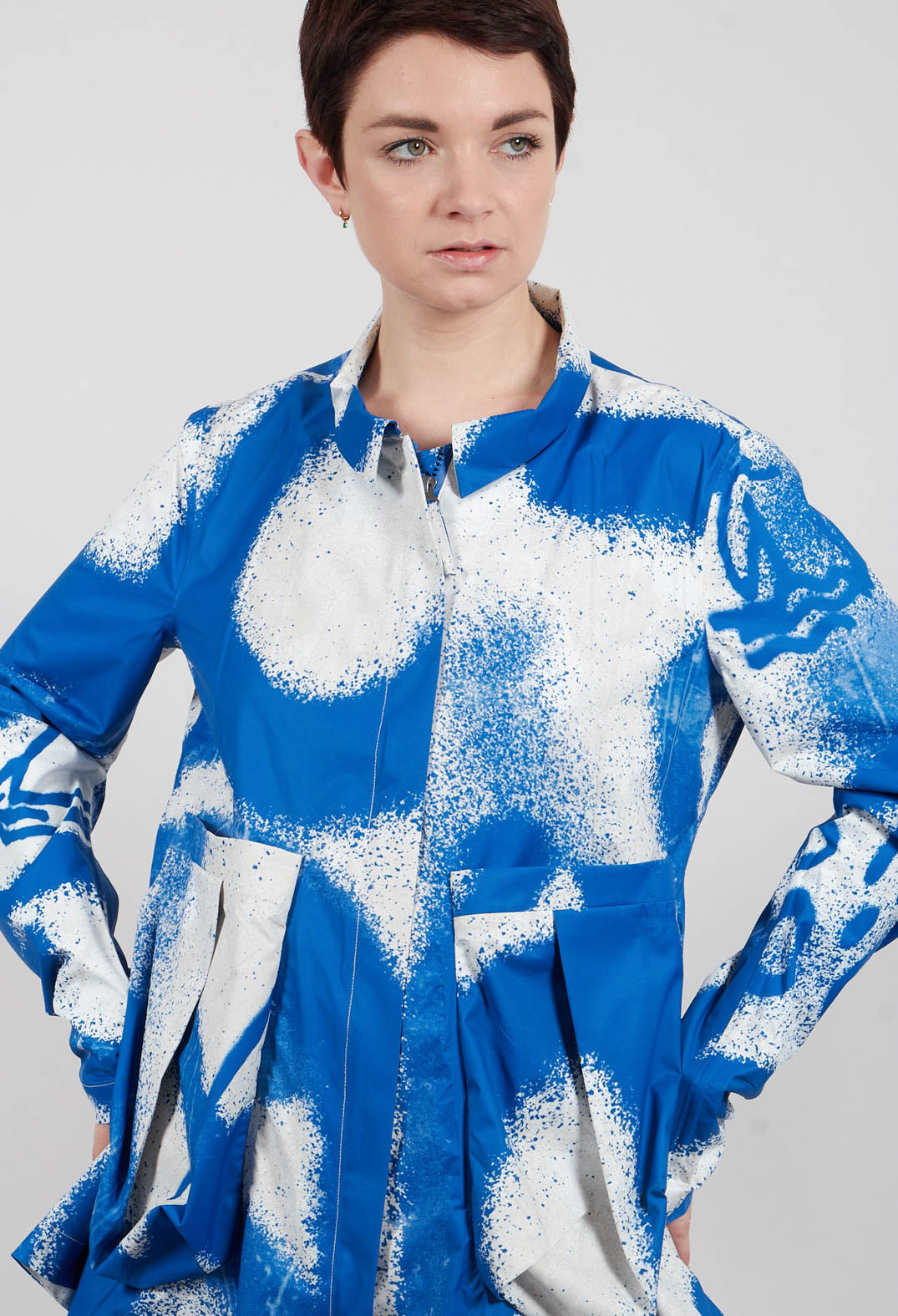 Zip Up Jacket in Electric Print - 1001106