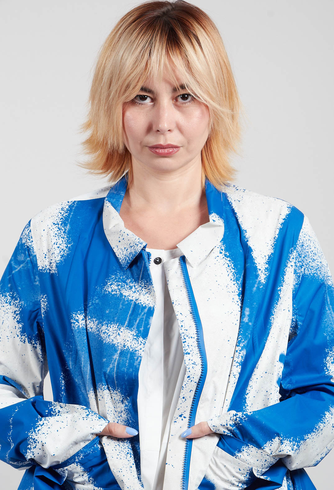 Zip Up Jacket in Electric Print - 1001106