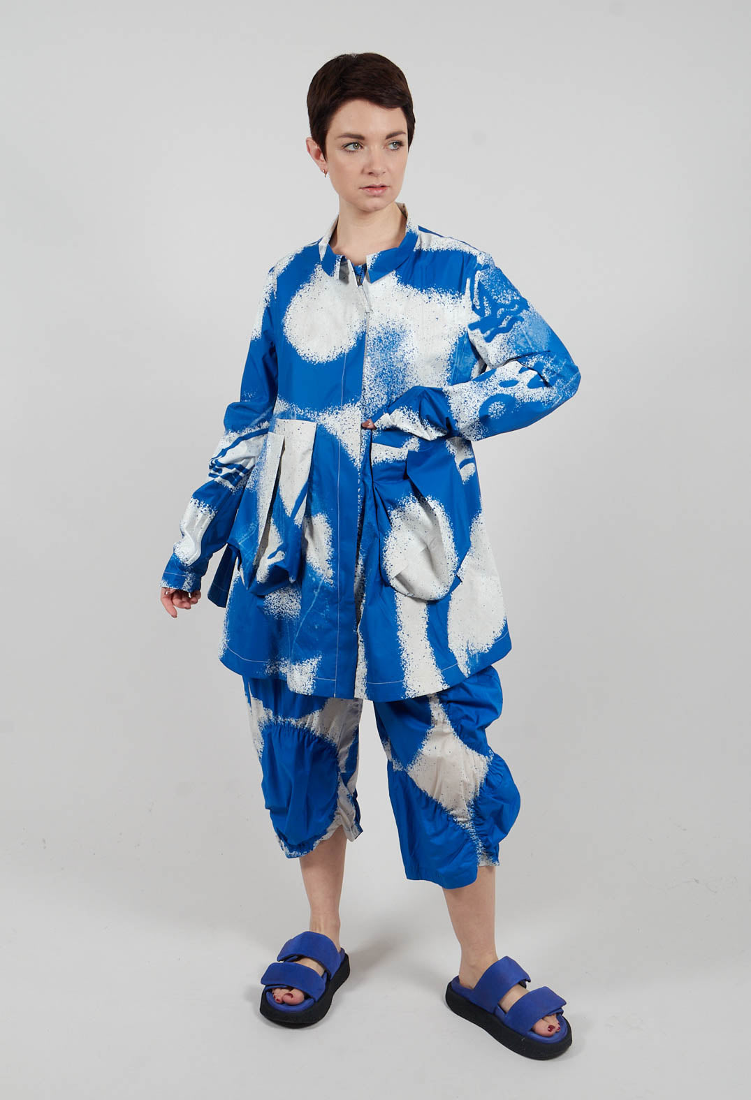 Zip Up Jacket in Electric Print - 1001106
