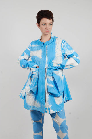 Zip Up Jacket in Ice Print - 1001106