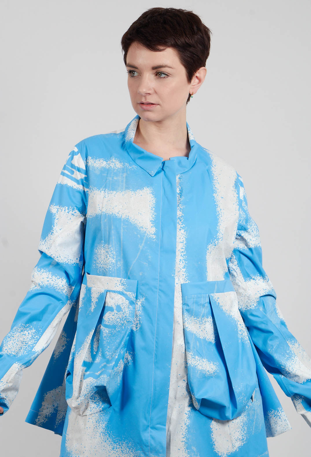 Zip Up Jacket in Ice Print - 1001106