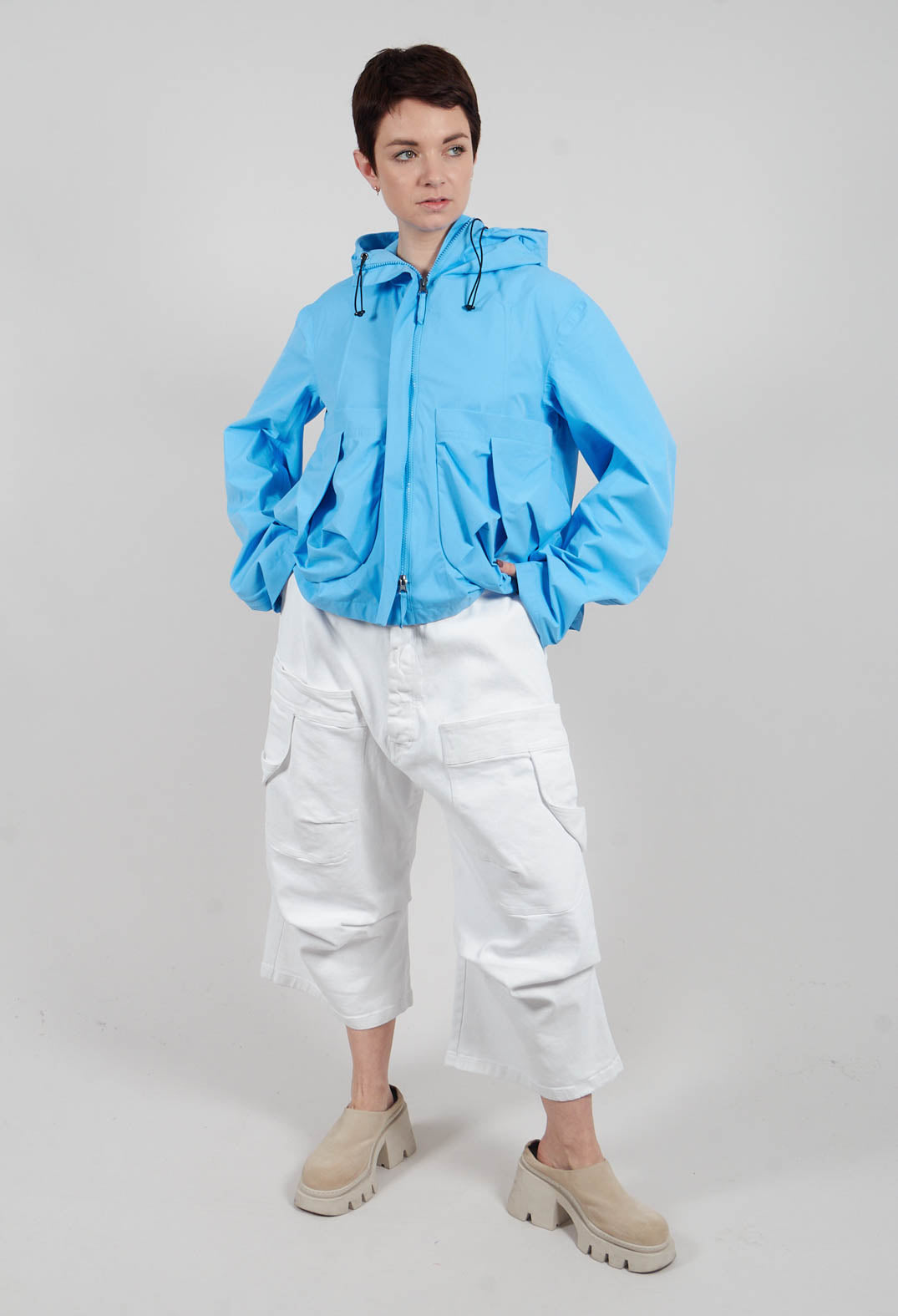 Denim Dropcrotch Jeans in Paper Chalk - 1040101