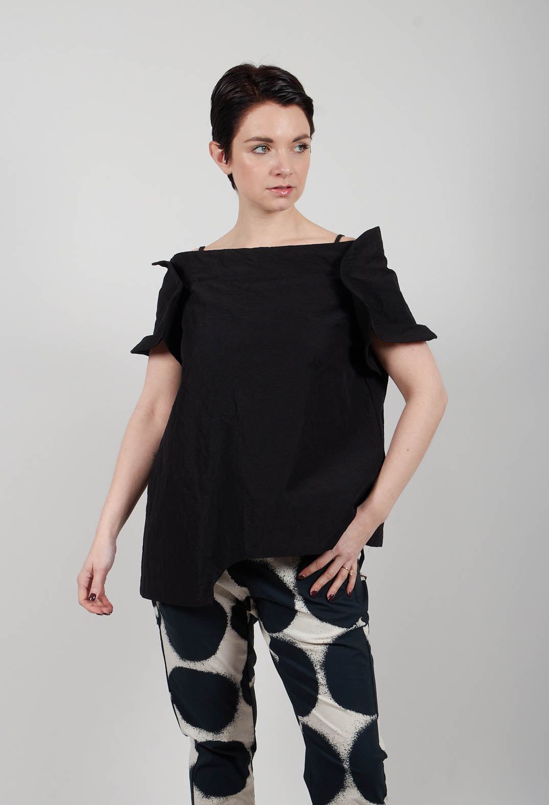 Bardot Style Top in Black - 1120611
