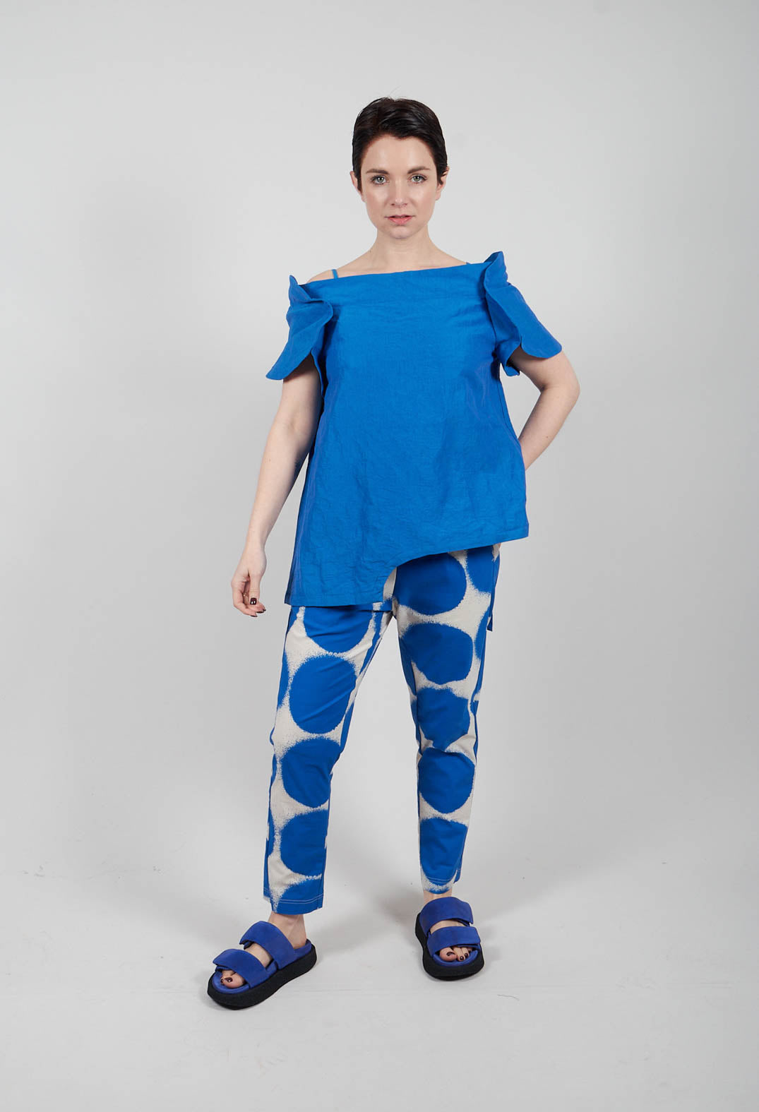 Bardot Style Top in Electric - 1120611