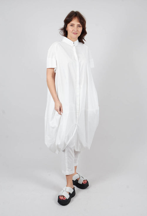 Button Shirt Dress in Paper - 1230902
