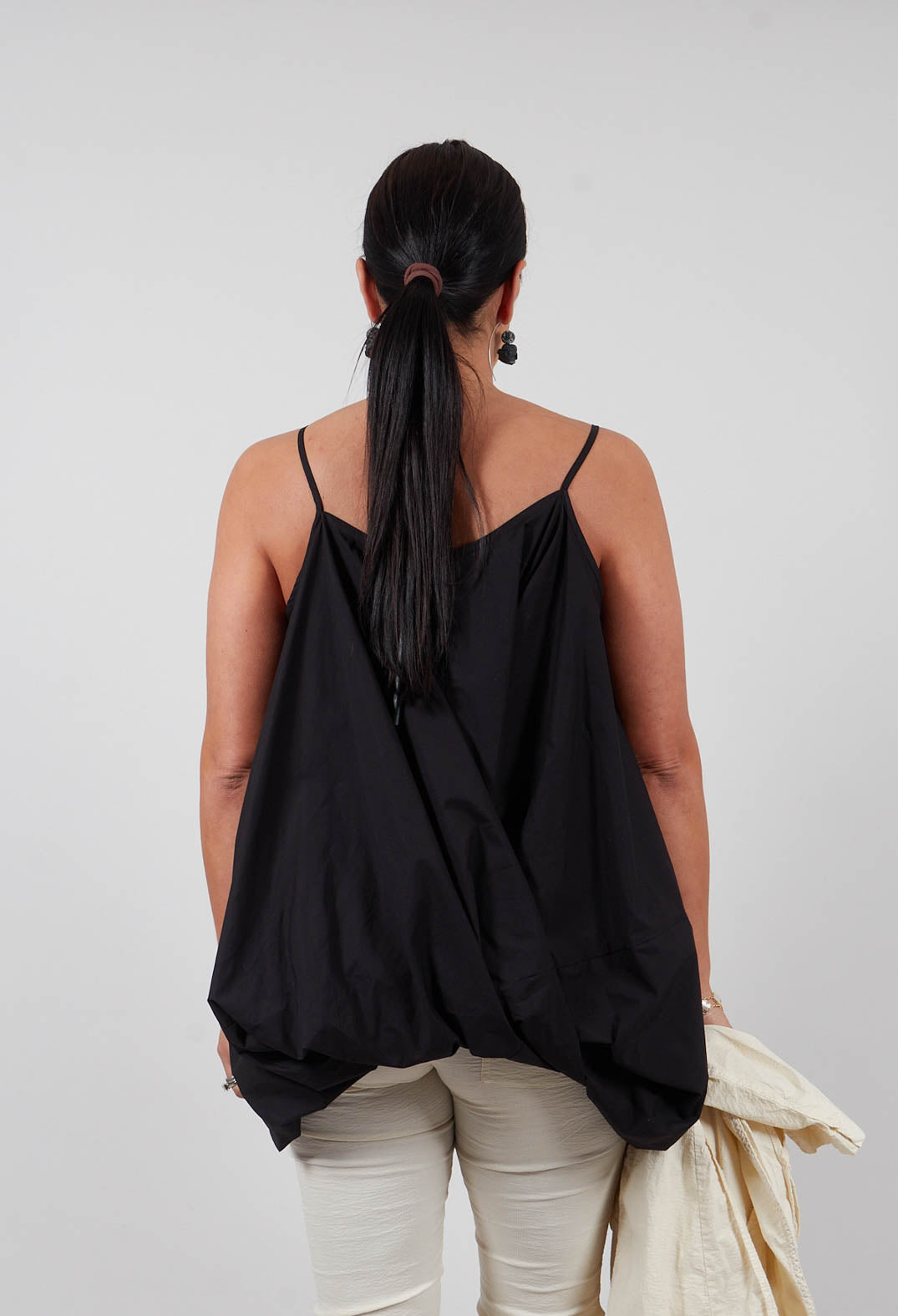 Sleeveless Balloon Top in Black - 1230805