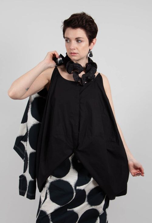 Sleeveless Balloon Top in Black - 1230805