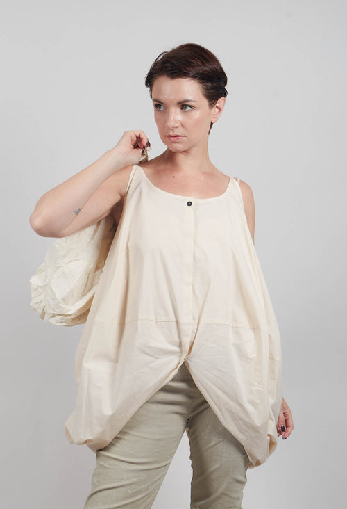 Sleeveless Balloon Top in Marshmallow - 1230805