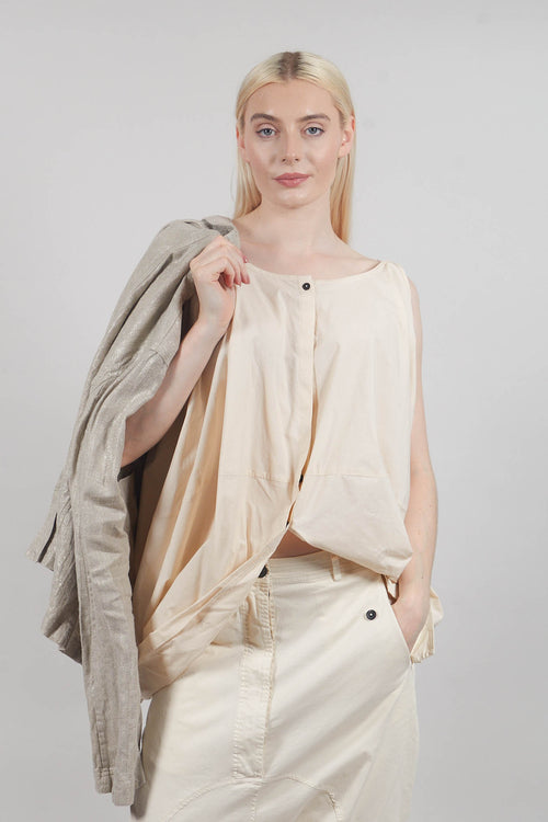 Sleeveless Balloon Top in Marshmallow - 1230805