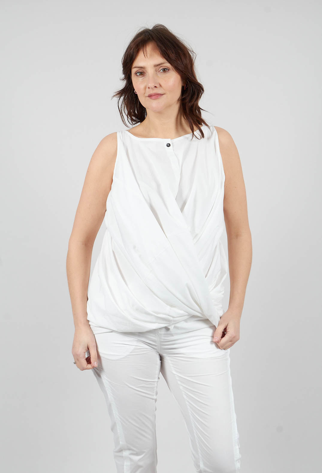 Sleeveless Balloon Top in Paper - 1230805