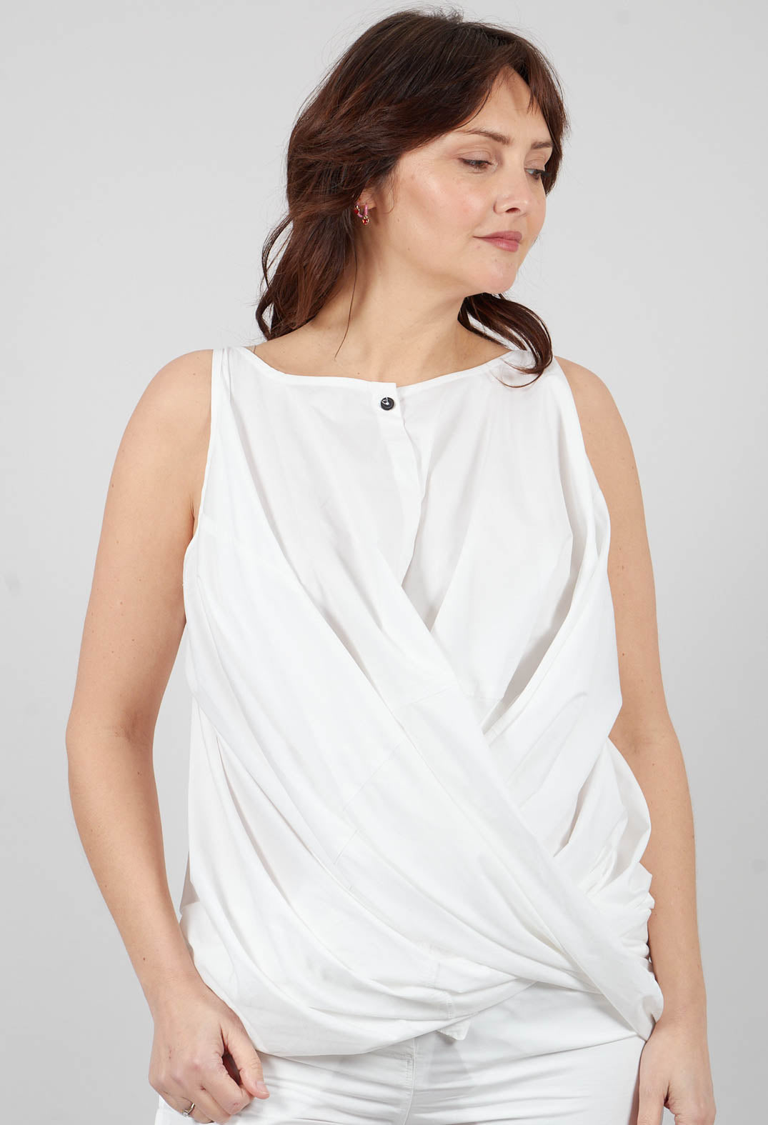 Sleeveless Balloon Top in Paper - 1230805