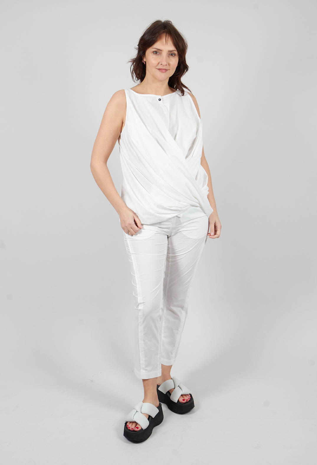 Sleeveless Balloon Top in Paper - 1230805